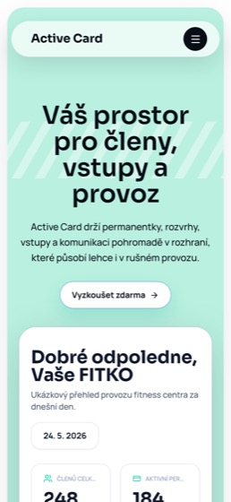 Active Card — mobilní verze