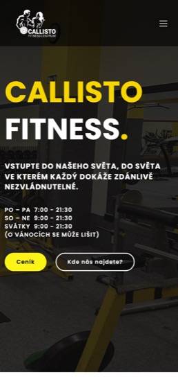 Callisto Fitness — mobilní verze